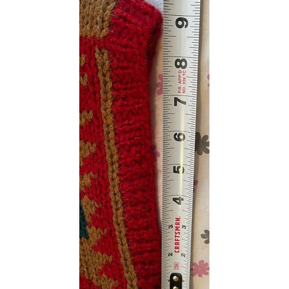 VTG Knit Vest Small holiday RED  GREEN RRRRRUSS - Picture 4 of 6